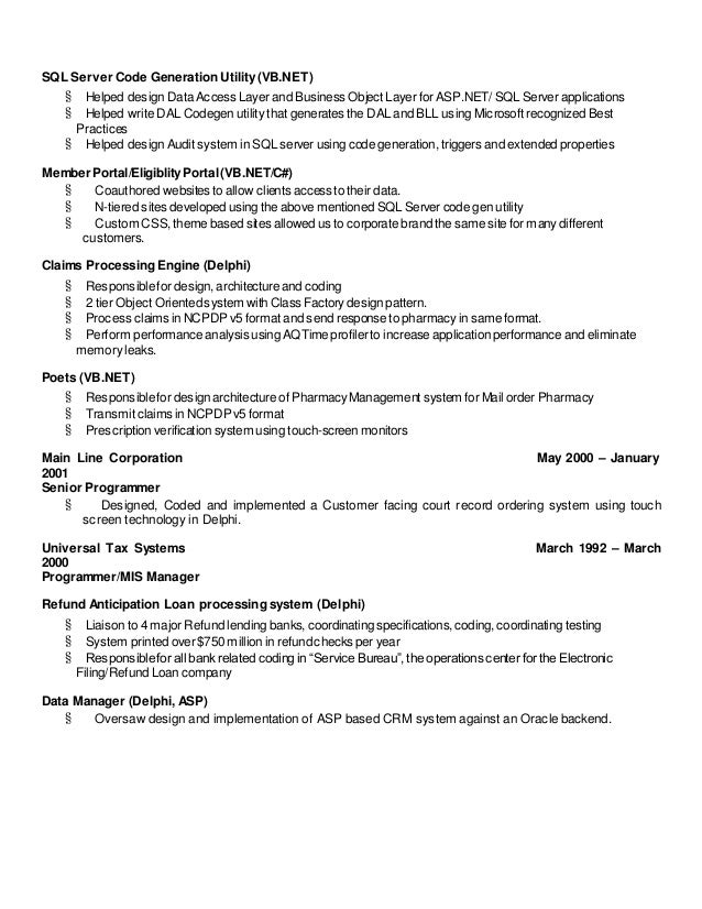 Detailed Resume - Detailed Resume 3 638 