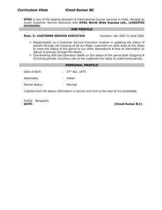 Vinod Kumar_CV | DOC