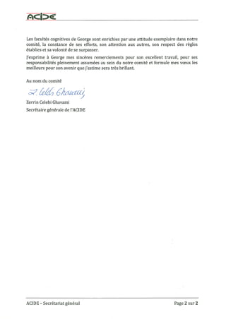 Reference letter ACIDE