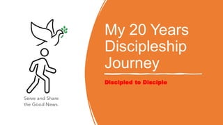 My 20 Years
Discipleship
Journey
Discipled to Disciple
 