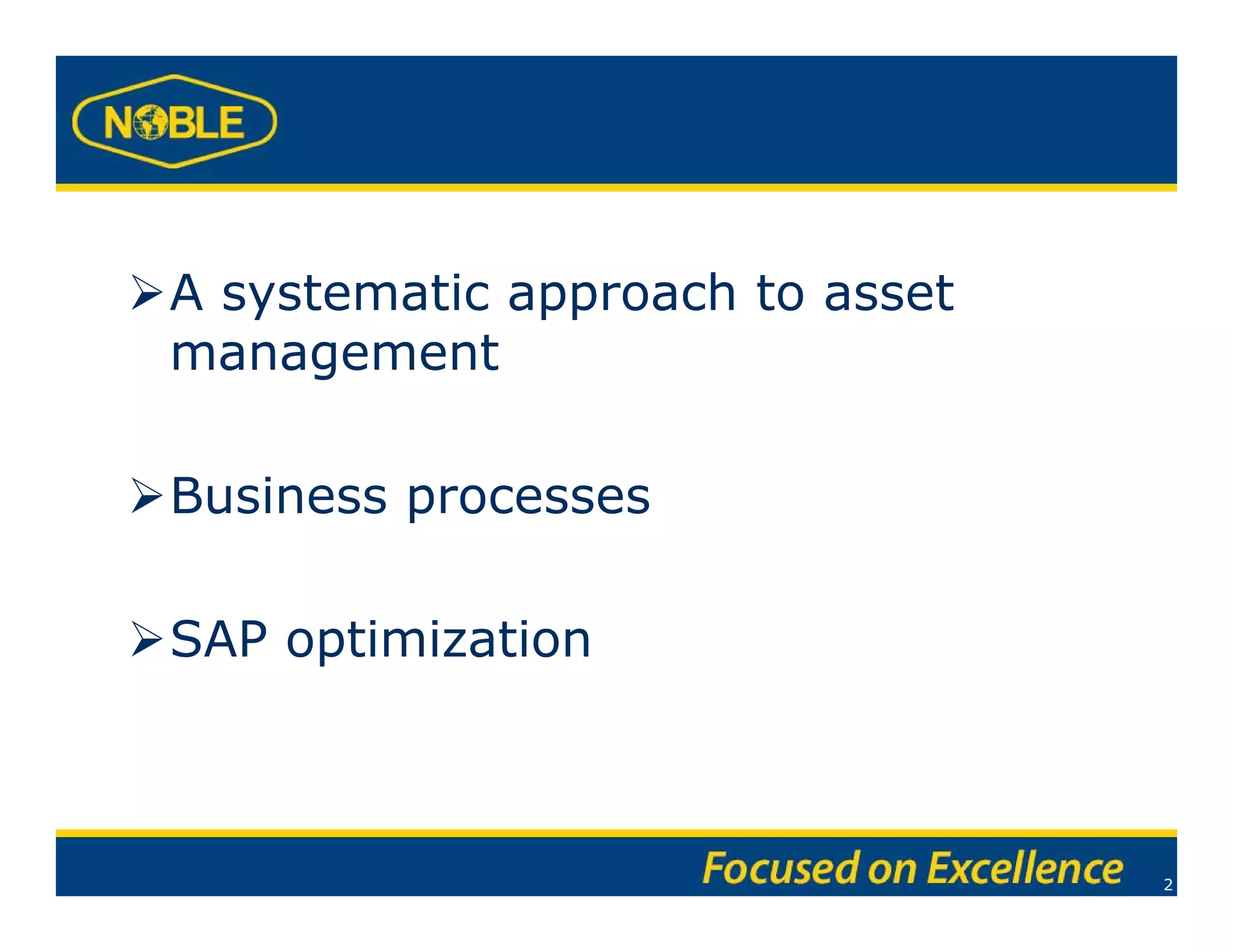 Implementing an Asset Management System for Safe and Reliable ...