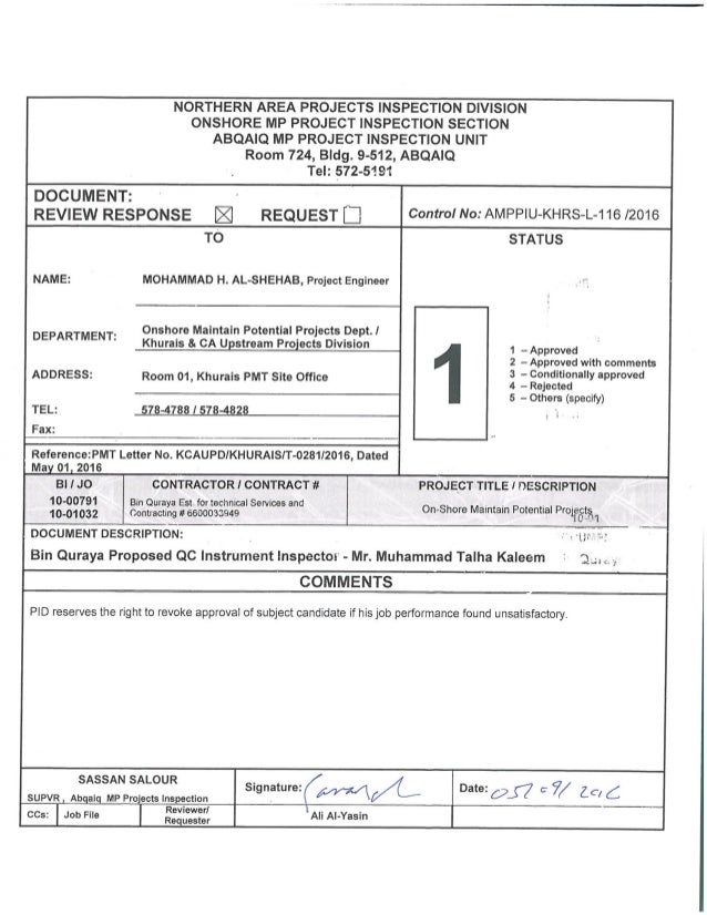 AMPPIUKHRSL11616 Bin Quraya Proposed QC Instrument Inspector Mr