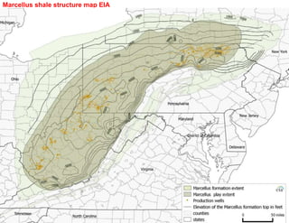 Marcellus shale structure map EIA
 