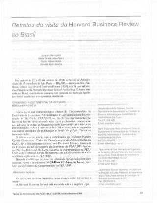 Retratos da Visita da Harvard Business Review ao Brasil - RAUSP 1996 (1)