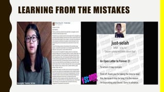 LEARNING FROM THE MISTAKES
 