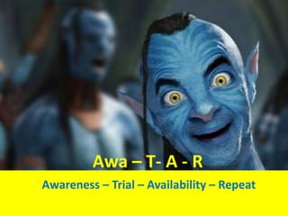 Awa – T- A - R
Awareness – Trial – Availability – Repeat
 