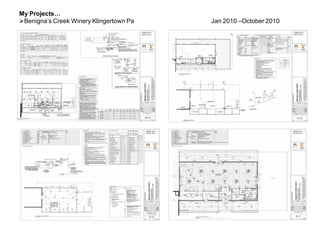 My Projects…
Benigna’s Creek Winery Klingertown Pa Jan 2010 –October 2010
 