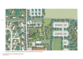 uitsnede uit het stedenbouwkundig masterplan met de proefverkaveling voor de tennisvelden
Ontwikkelplan Fort den Haakweg Vrouwenpolder
nota supervisie
12
 