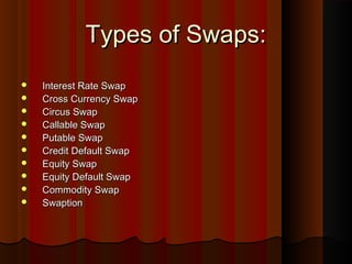 Swap Categorization Chart SWAPS-Final2 | PPT