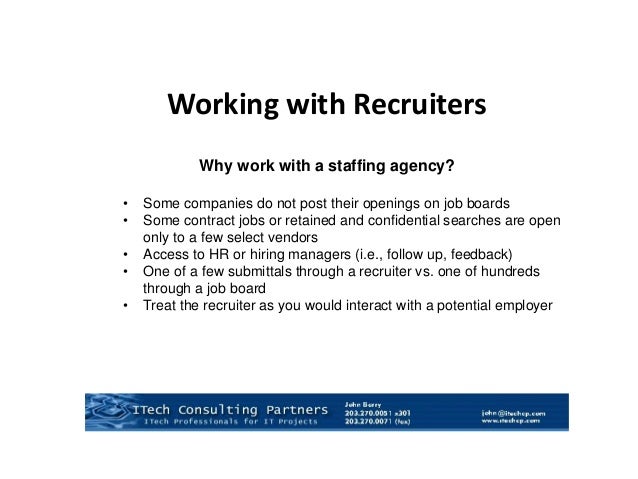 working with a recruiter