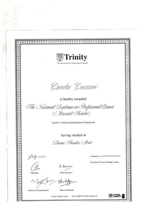 Laine theatre arts diploma 2002