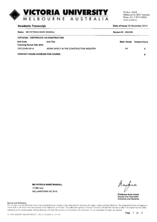 Academic Transcript | PDF