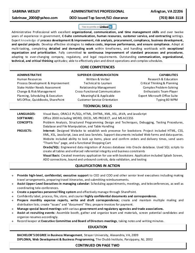 va resumes