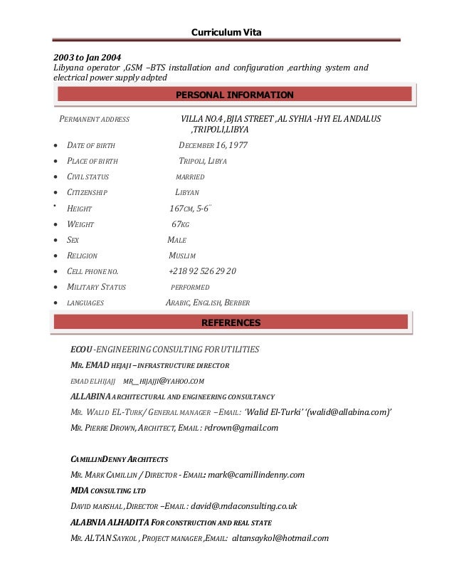 cv for mechanical technician