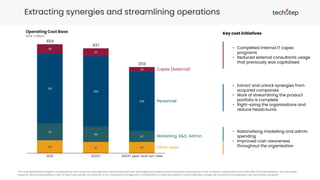 Extracting synergies and streamlining operations
Operating Cost Base
NOK million
54 47 47
70
64
47
291
293
245
39
33
20
Other opex
2023T year-end run-rate
2021
Capex (external)
2022T
454
Personnel
Marketing, R&D, Admin
437
359
Key cost initiatives
• Completed internal IT capex
programs
• Reduced external consultants usage
that previously was capitalised
• Extract and unlock synergies from
acquired companies
• Work of streamlining the product
portfolio is complete
• Right-sizing the organisations and
reduce headcounts
• Rationalising marketing and admin
spending
• Improved cost-awareness
throughout the organisation
*The cost optimisation program is prepared by the Company’s management using its best estimate and judgement based on past experience and progress of the Company’s performance as of the date of this presentation, and have been
based on several assumptions, many of which are outside the influence of the Company’s management. Any deviation of these assumptions could materially change the outcome of the expected cost optimisation program.
 