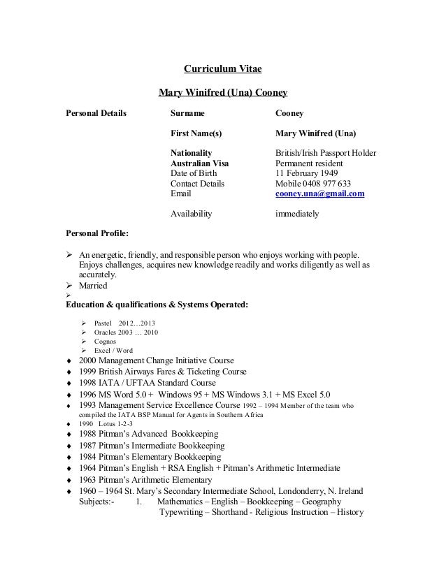 Curriculum vitae mw image