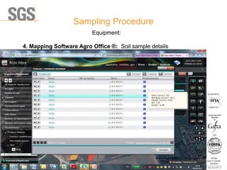 Sampling Procedure
ISO 9001
QUALITY SYSTEM
CERTIFIED
Reg . No. A-1016 /0
Асоцииран член
Associated Member
Superintendent
Member
and
of
Equipment:
4. Mapping Software Agro Office ®: Soil sample details
 