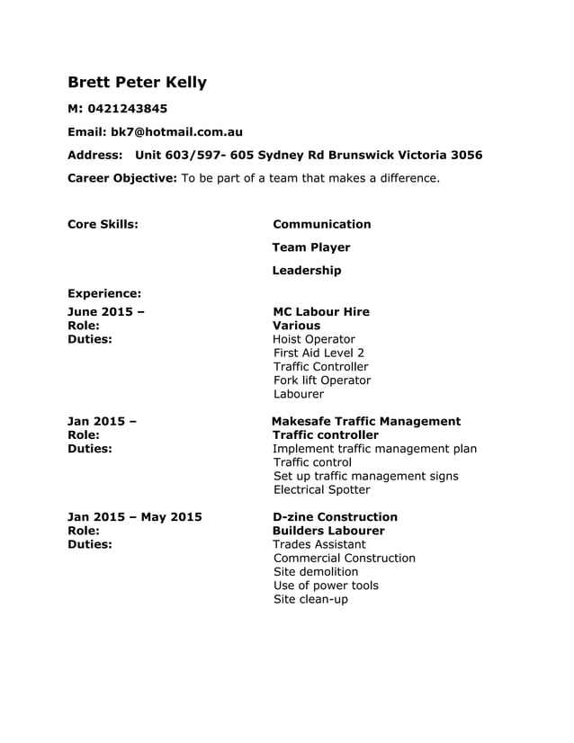 Brett Kelly Resume PDF - Brett Kelly Resume 1 638 