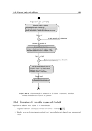136 Manuale del docente
Figura 10.24: Editor del sorgente HTML di un quesito
• si clicca sulla casella combinata Inserisci quesito e si sceglie un modello di quesito
predeﬁnito oppure un ﬁle HTML precedentemente creato, contenente uno o pi`u quesiti
e che deve osservare le regole sulle tipologie di quesiti spiegate nella sezione 10.2.1;
• si clicca il bottone Inserisci nuovo quesito (o Sostituisci quesito se lo si vuole inserire
in sostituzione di quello visualizzato);
Il parser a questo punto visualizzer`a alcune informazioni: gli eventuali errori riscontrati, il
numero dei quesiti analizzati e di quelli correttamente salvati.
Se si `e inserito un modello preimpostato di quesito lo si pu`o modiﬁcare cliccando sul
bottone HTML ; in questo modo c’`e anche la possibilit`a di inserire il testo della domanda, le
eventuali immagini e i campi per le risposte;
10.3 Schema logico di utilizzo
Questa sezione spiega quali siano le operazioni da seguire per preparare da zero un appelo
d’esame. Prima di tutto bisogna collegarsi con un browser Web all’indirizzo
localhost:8080/eVal/Welcome.teacher
inserire la login e la password del corso che interessa e premere Entra ; la prima pagina
visualizzata `e il menu principale dell’applicazione. A questo punto le fasi da seguire (fare
riferimento allo schema della ﬁgura 10.25) sono le seguenti:
1. si deﬁniscano uno o pi`u argomenti trattati dal corso premendo il tasto Nuovo nella
sezione degli argomenti;
 