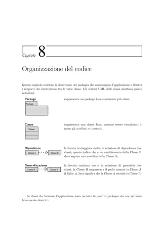 86 Progettazione dei client
p r i v a t e String FromServer ( String HttpQuery , S e r i a l i z a b l e obj ) {
2 try {
return FromServer ( ServerRequest ( HttpQuery ) . sendPostMessage ( obj ) ) ;
4 } catch ( IOException e ) {
ParserMessage ( ” [#] Errore n e l l a comunicazione con i l server ( obj ) ! ” ) ;
6 return ”” ;
}
8 }
in cui alla riga 3 il metodo ServerRequest restituisce l’oggetto HttpMessage corrispondente
all’URL desiderato (HttpQuery).
7.2 I browsers Web
I broswers consentono al docente e all’amministratore di accedere via Web ai servizi messi
a disposizione da e-Val. I problemi maggiori incontrati nello sviluppo delle pagine HTML
dinamiche riguardano proprio i diversi gradi di compatibilit`a dei browser con gli standard in
circolazione (vedi tabella 2.1); a tal proposito si sono testate con successo le seguenti versioni:
Mozilla 1.1, Microsoft Internet Explorer 6.0 e Netscape 7.0. Altri browser, come per esempio
Opera o versioni precedenti di Netscape, non oﬀrono un supporto soddisfacente ai fogli di
stile.
7.2.1 I fogli di stile: CSS
I fogli di stile permettono di separare la struttura di un documento HTML dal suo layout. A
questo scopo sono stati realizzati i seguenti ﬁles:
• eVal style.css: descrive lo stile dell’applicazione Web del docente; poich´e i browser
supportano quasi pienamente lo standard CSS, sono state usate anche caratteristiche
avanzate;
• Question style.css: descrive lo stile di visualizzazione dei quesiti;
• Student style.css: descrive lo stile delle pagine HTML visualizzate da e–Val Student
durante l’esecuzione dell’esame; i comandi sono semplici poich´e JEditorPane non sup-
porta interamente i fogli di stile (l’orientamento degli sviluppatori di Java `e comunque
quello di estenderne il supporto nelle versioni successive);
• Welcome style.css: descrive lo stile delle pagine di benvenuto;
7.2.2 Il linguaggio di scripting client–side: JavaScript
Per migliorare l’interazione con l’utente, migliorare l’interfaccia graﬁca e ridurre il numero di
bottoni dei form, si `e ricorso all’inserimento di semplici pezzi di codice JavaScript che vengono
eseguiti dal browser dell’utente. Non si sono riscontrati problemi di compatibilit`a con i diversi
browsers. Le procedure sono contenute in due ﬁles:
 