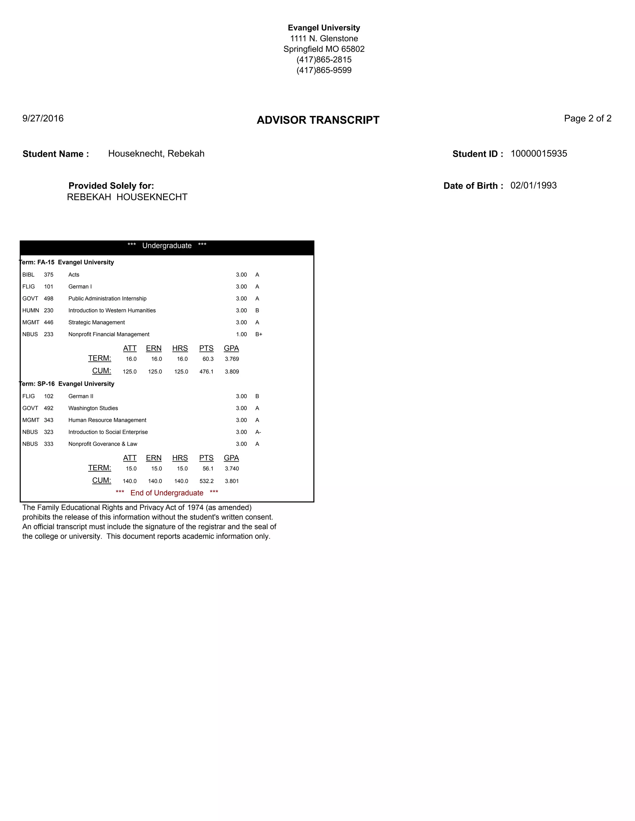 Houseknecht rebekah transcripts 2016 pdf