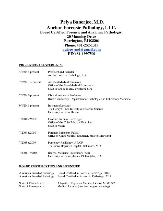pathologist cv resumes