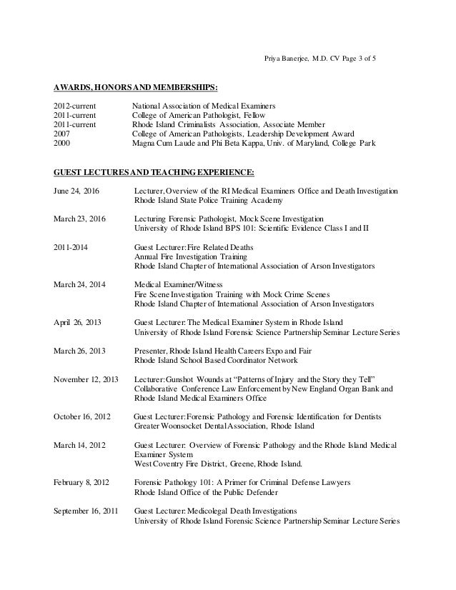 forensic science resumes