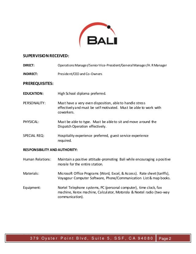 job-description-reservationist