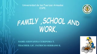 NAME: GEOVANNA CURIPOMA T.
TEACHER: LIC. PATRICIO SERRANO E.
Universidad de las Fuerzas Armadas
ESPE.
 