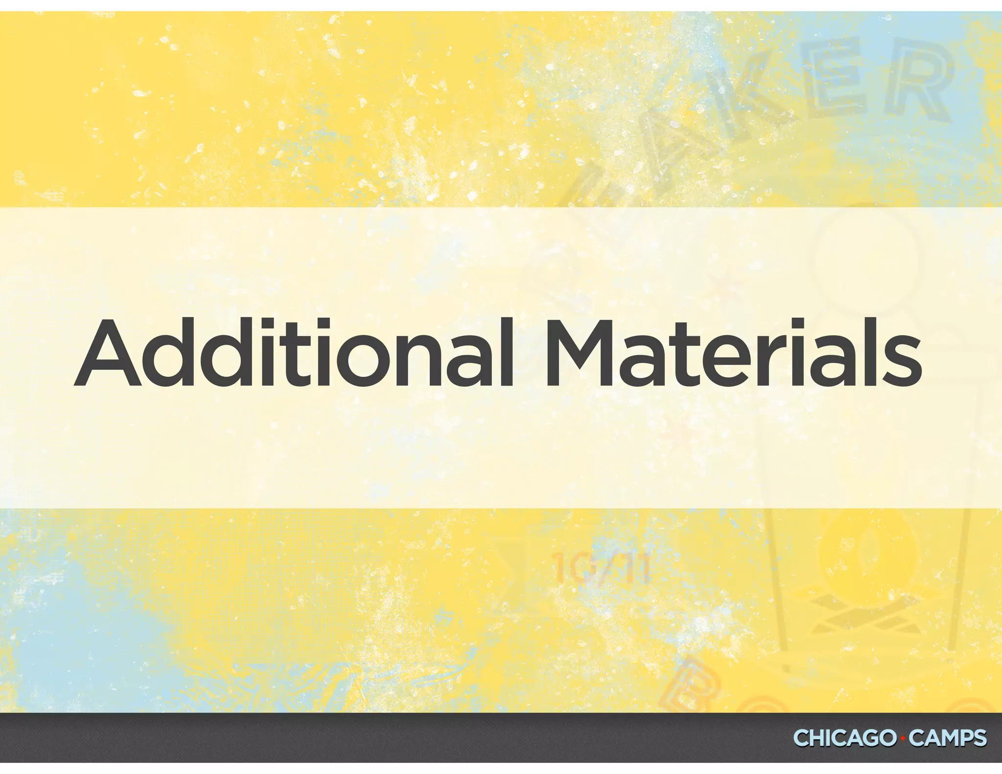 Additional Materials
 