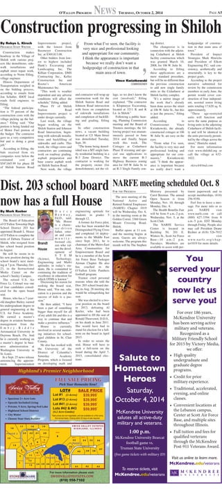 O’FALLON PROGRESS NEWS THURSDAY, OCTOBER 2, 2014 PAGE A5
    