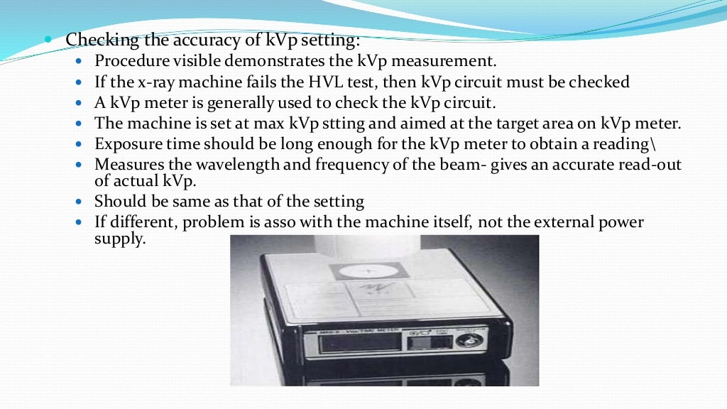 Quality assurance in dental radiography