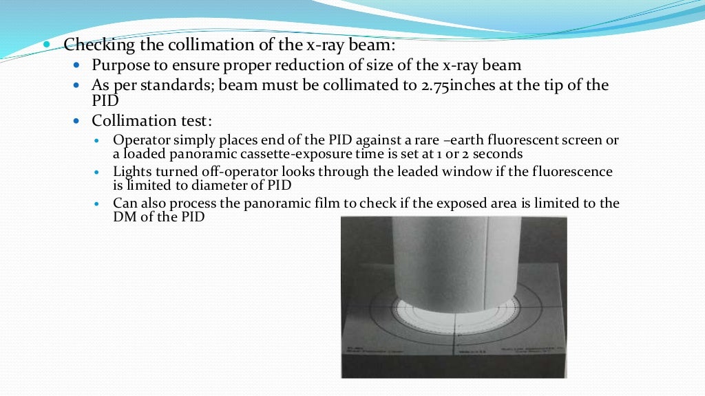 Quality assurance in dental radiography
