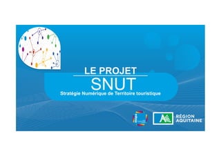 Stratégie Numérique de Territoire touristique
LE PROJET
SNUT
 
