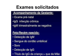 Exames solicitados
 