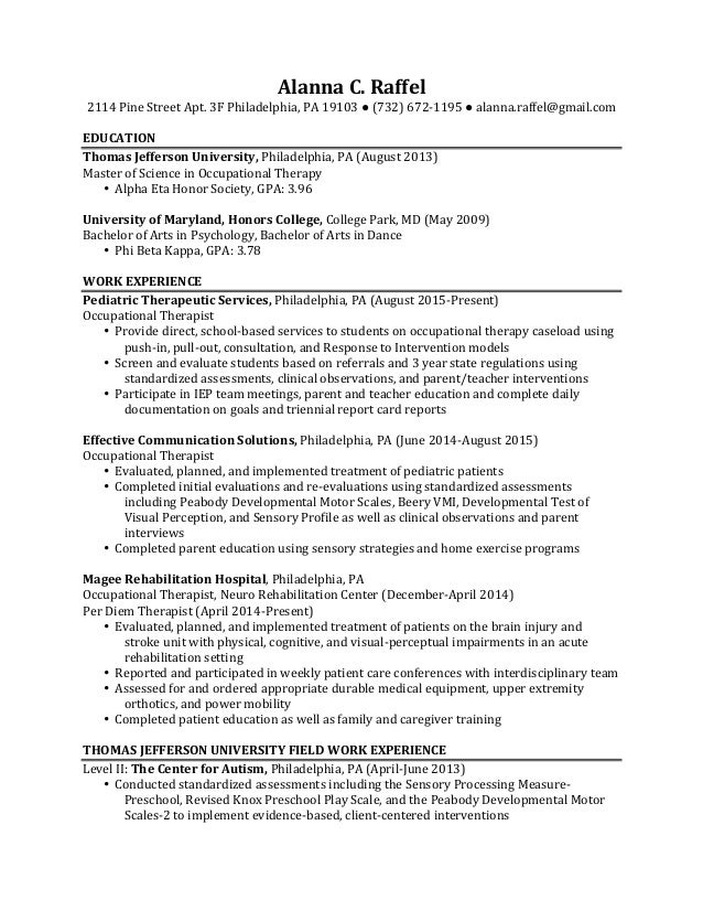 thomas jefferson resume