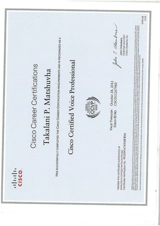 CCVP Certificate