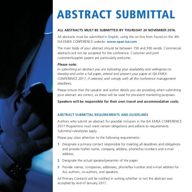 How to write an abstract for call for paper