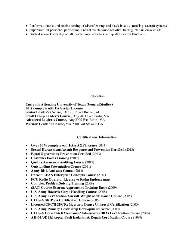 resume for current college student