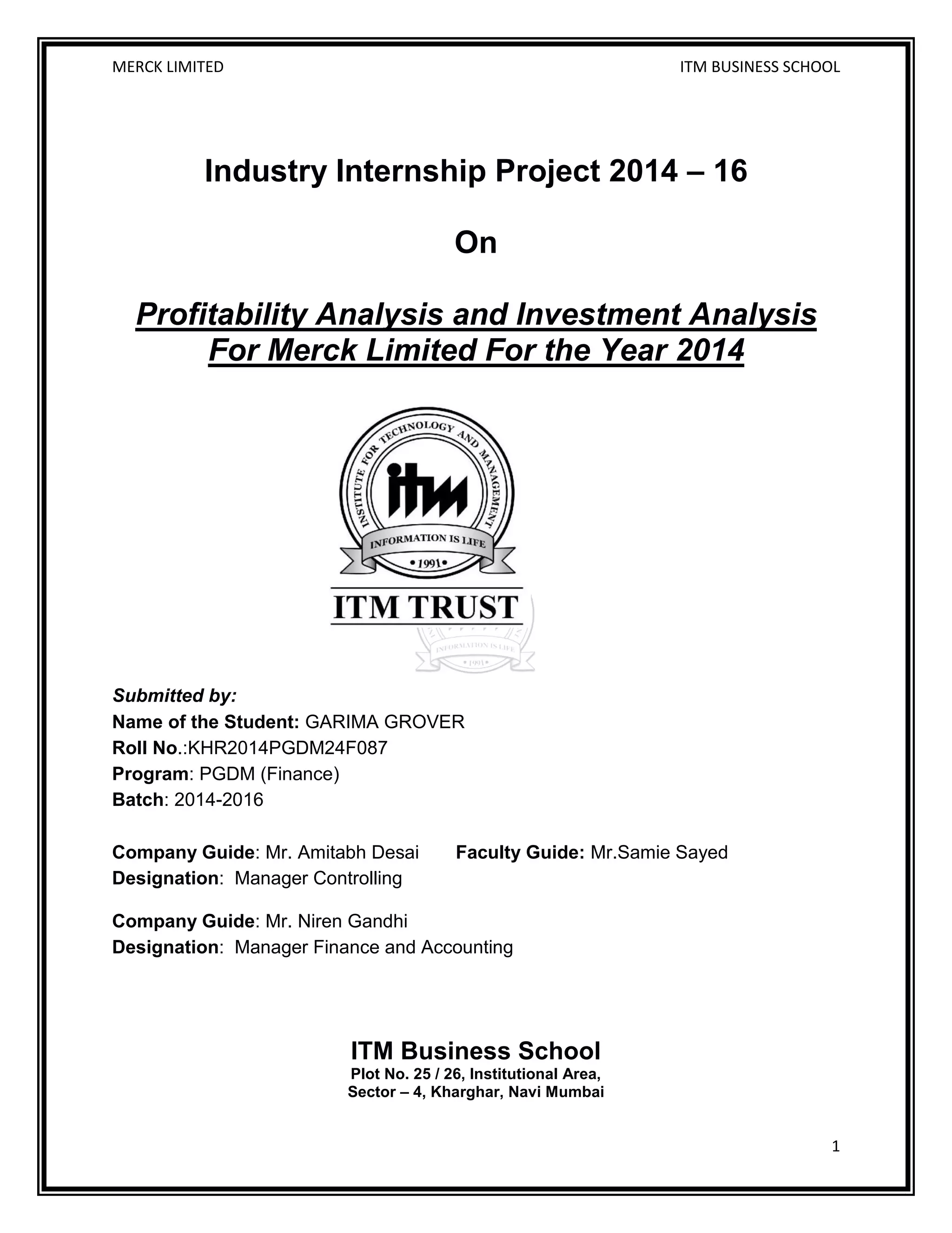 Merck+report+-Garima+Grover | PDF