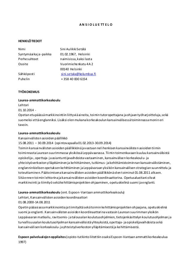ansioluettelo download a cv format