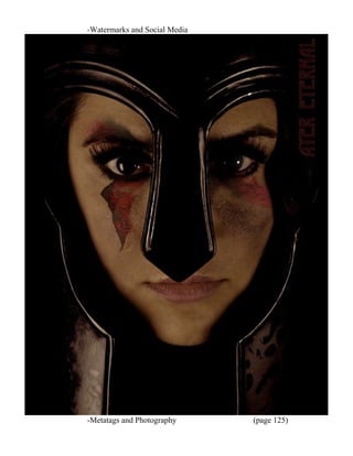 -Watermarks and Social Media
-Metatags and Photography (page 125)
 