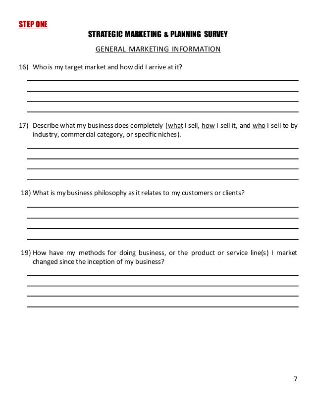 planning survey