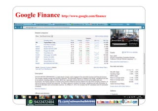 Google Finance http://www.google.com/finance
 