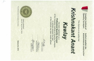 CIQS PQS DIPLOMA