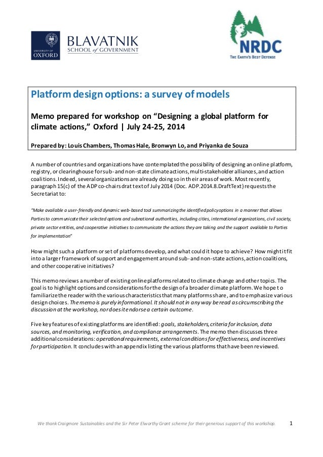 oxford nrdc workshop memo design options