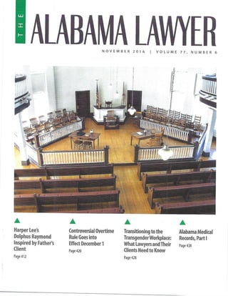 Alabama Lawyer 11-16 Transgender Article