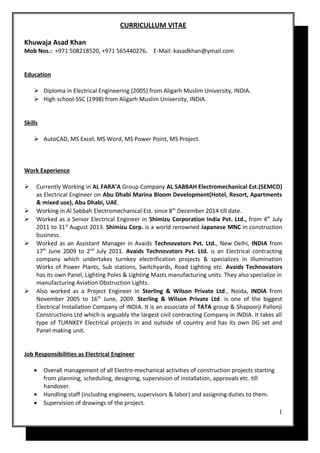 CV-KHUWAJA ASAD KHAN | DOC