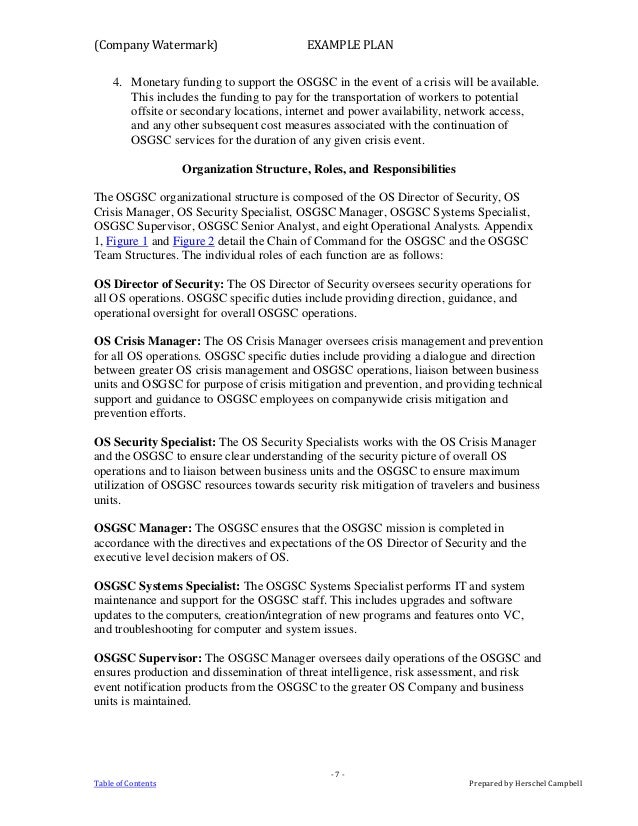 example crisis action plan 1 crisis management plan example