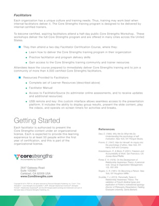Core Strengths Training Overview | PDF